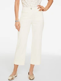 Canvas Straight Crop Pants