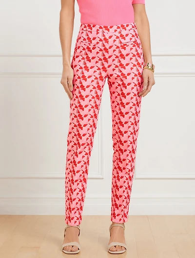 Talbots Chatham Slim Ankle Pants - Floral Jacquard