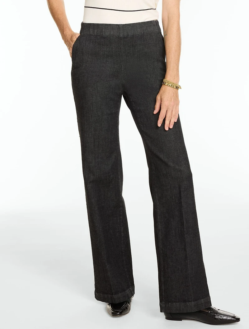Trouser Pull-On Travel Jeans - Crescent Wash