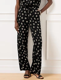 Wide Leg Pull-On Pants