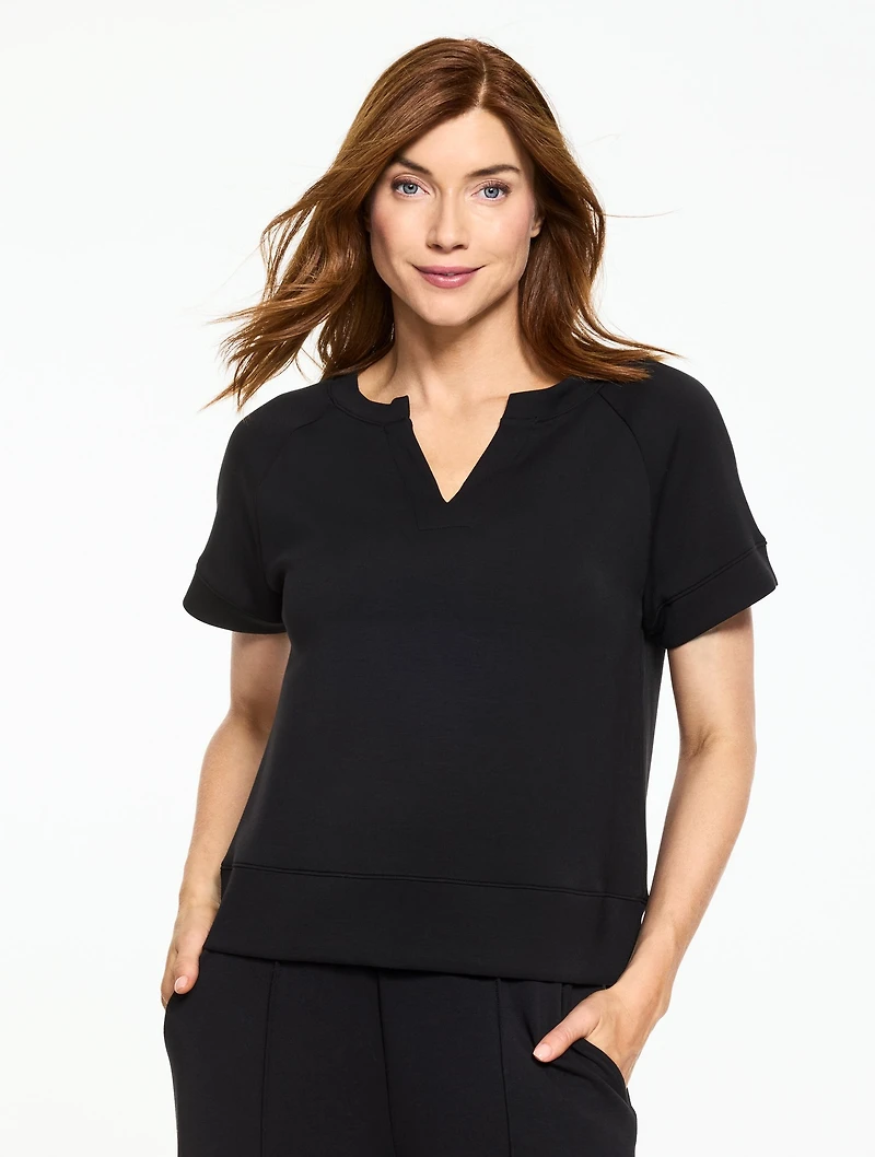 AirKnit Stretch Split Neck Tee