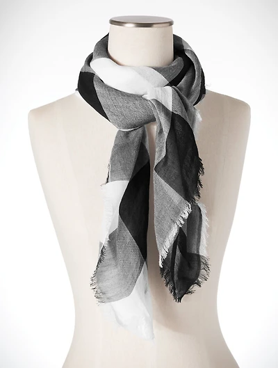 Singing Gingham Square Scarf