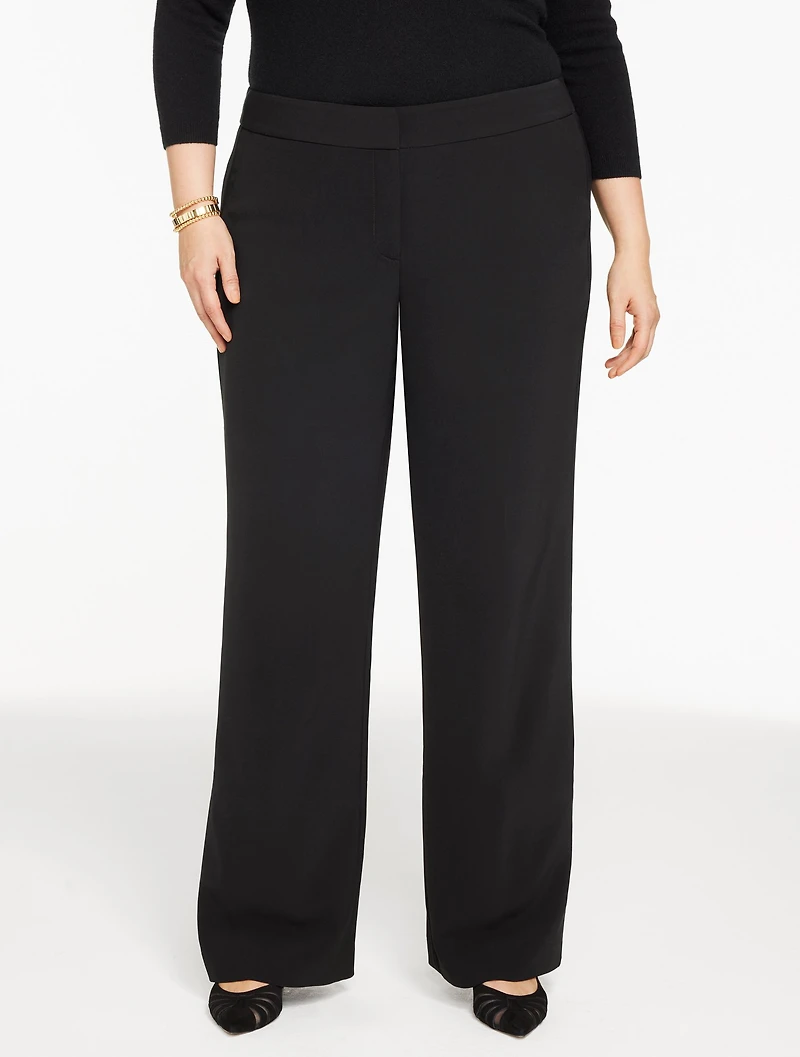 Plus Exclusive Wide Leg Polished Crepe Pants