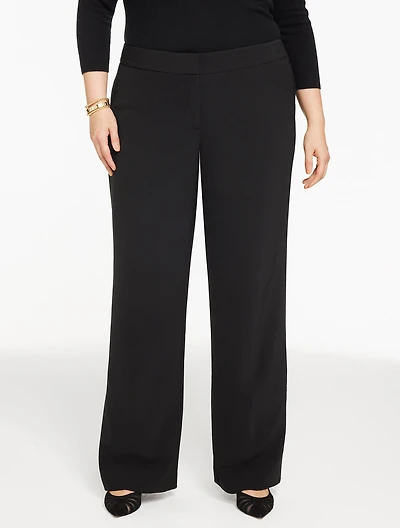 Plus Exclusive Wide Leg Polished Crepe Pants