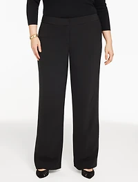 Plus Exclusive Wide Leg Polished Crepe Pants