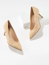 Sasha Raffia Pointed Toe Pumps