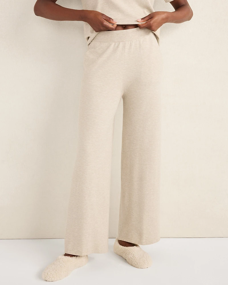 Relaxed Jersey Wide Leg Pants