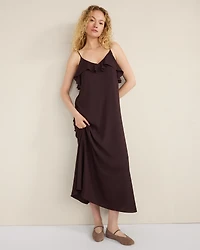Georgette Flounce Maxi Dress