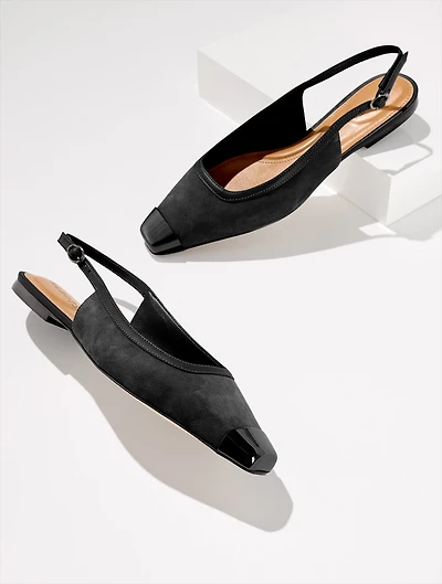 Whitley Suede Slingback Flats