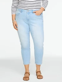 Straight Crop Lightweight Jeans - Seabrook Wash