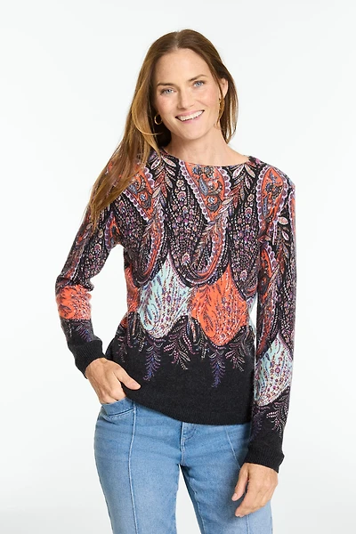 Crewneck Pullover - Ravishing Paisley