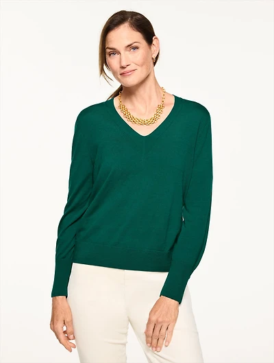Merino Wool V-Neck Pullover