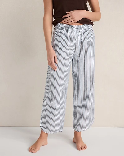 Organic Cotton Poplin Iris Stripe Pajama Pants