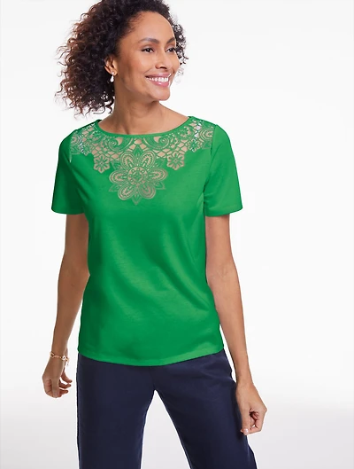 Burnout Jersey Short Sleeve Top