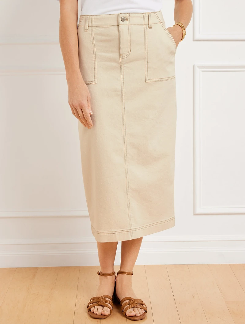 Denim Midi Skirt