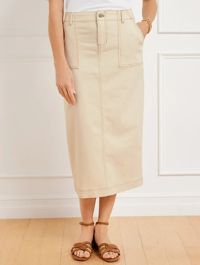 Denim Midi Skirt