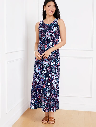Sleeveless A-Line Jersey Dress