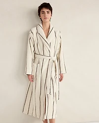 Plush Terry Striped Robe + Tote Set