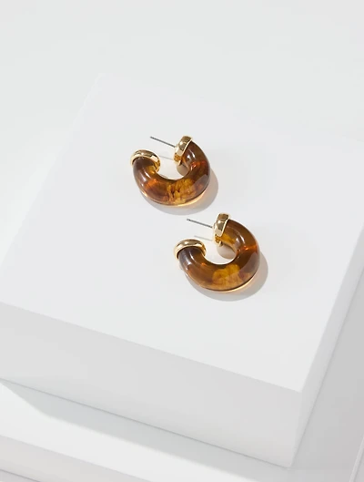 Resin Hoop Earrings