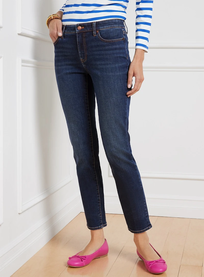 Slim Ankle Jeans - Providence Wash Curvy Fit