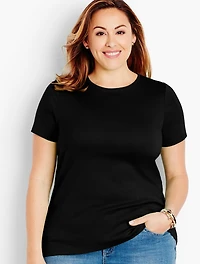 Pima Cotton Short-Sleeve Crewneck Tee