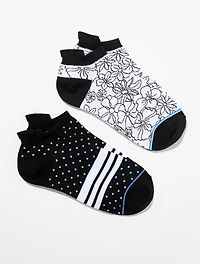 T by Talbots Posh Dot 2-Pack Ankle Socks