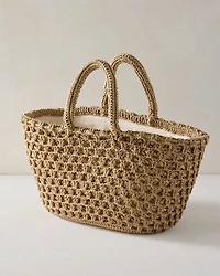Woven Rope and Straw Tote