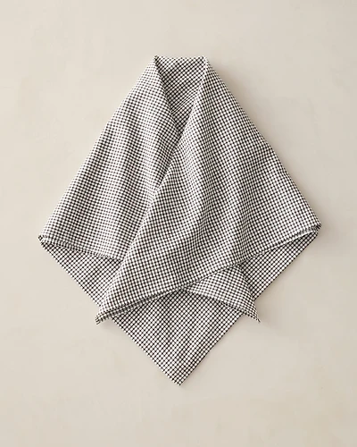 Cotton Linen Gingham Neckerchief