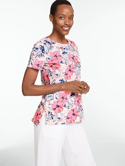 Supersoft Jersey Short Sleeve Crewneck Tee - Beach Tropics