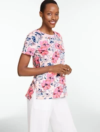 Supersoft Jersey Short Sleeve Crewneck Tee - Beach Tropics