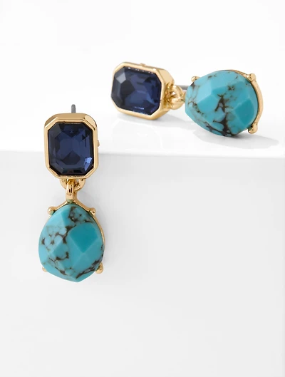 Precious Stones Drop Earrings