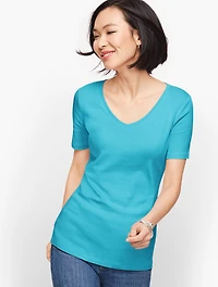 Pima Cotton V-Neck Tee