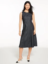 Refined Denim Midi Dress