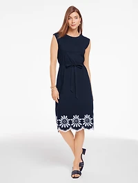 Eyelet Embroidered Midi Dress