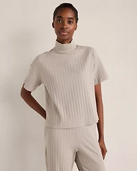 Ribbed Mock Neck Top