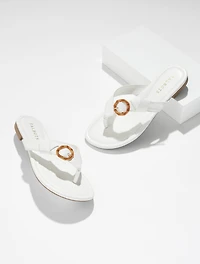 Gia Buckle Thong Sandals