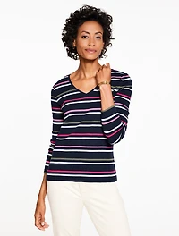 V-Neck Tee - Chelsea Stripe