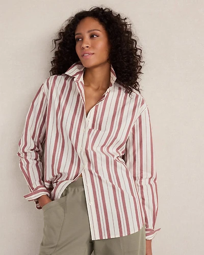 The Daily Shirt Cotton Poplin Stripe