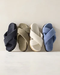 Criss-Cross Terry Slippers
