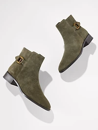 Tish Link Suede Ankle Boots