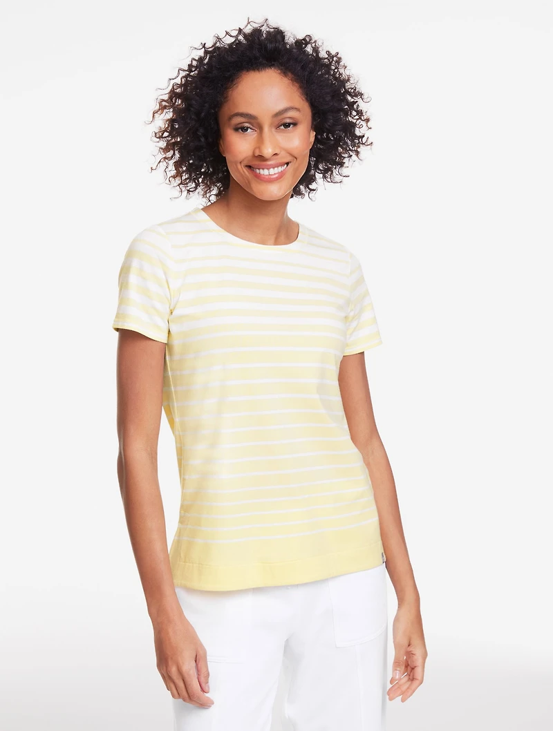 Supersoft Jersey Short Sleeve Crewneck Tee - Annual Stripe