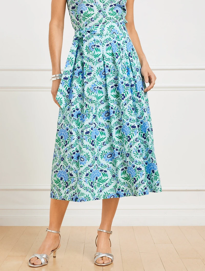 Piper Pleated Skirt - Exquisite Floral