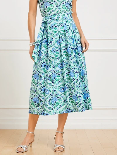 Piper Pleated Skirt - Exquisite Floral