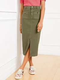 Denim Midi Skirt