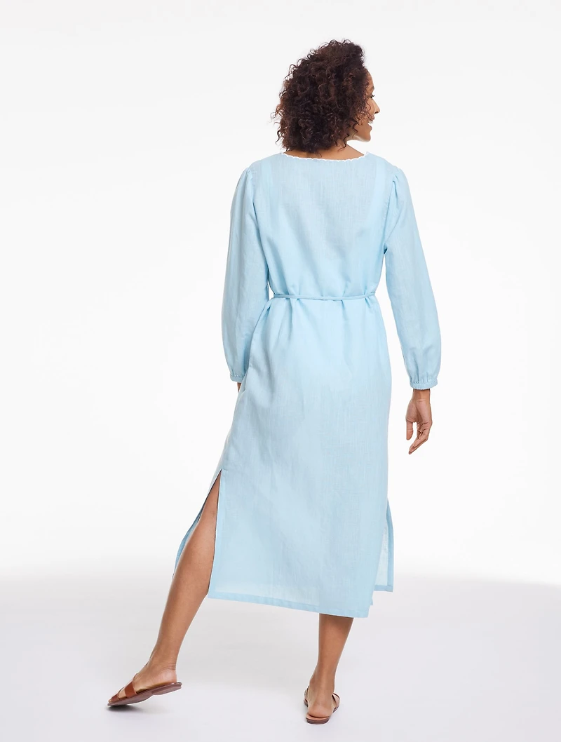 Aqua Club Embroidered Caftan Cover-Up