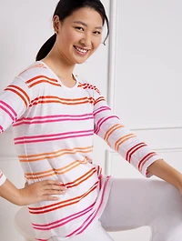 Cross Back Top - Bashful Stripe