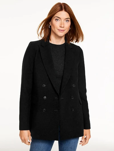 Double Breasted Twill Blazer