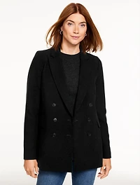 Double Breasted Twill Blazer