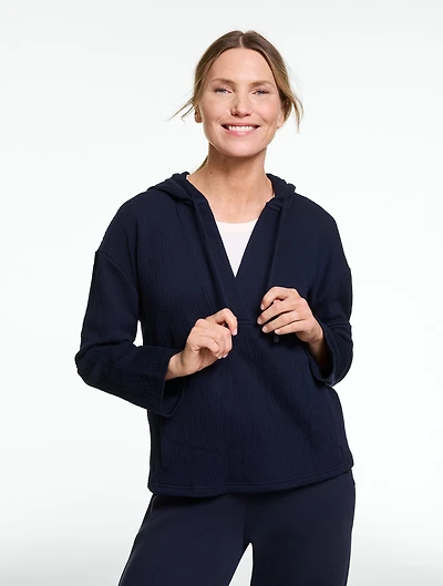 Crinkle Gauze Boho Hoodie