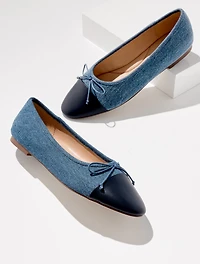 Ansly Denim Nappa Ballet Flats